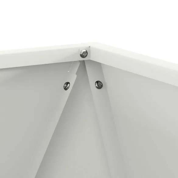 Jardinieră Albă 2 Bucăți Oțel 40x40x40 cm | Decor Grădină