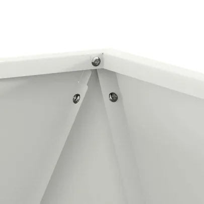 Jardinieră Albă 2 Bucăți Oțel 40x40x40 cm | Decor Grădină