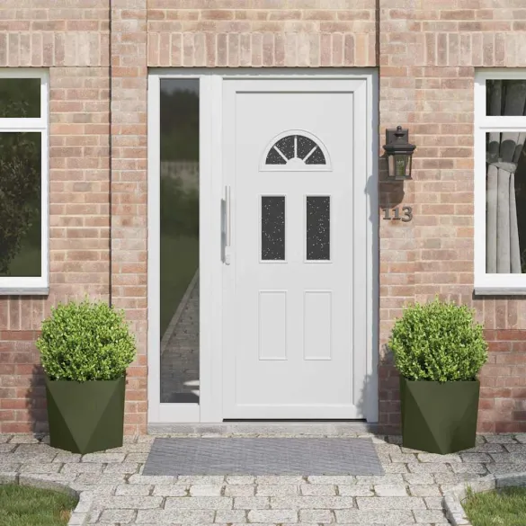 Jardinieră 2 bucăți Verde măsliniu 40 cm Oțel