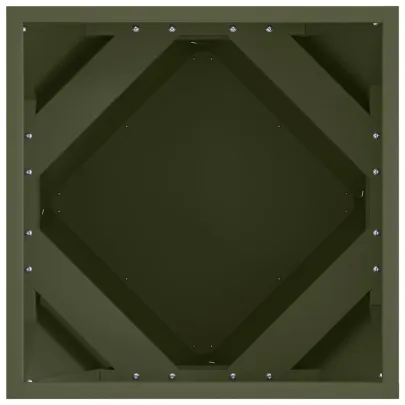 Jardinieră 2 bucăți Verde măsliniu 40 cm Oțel