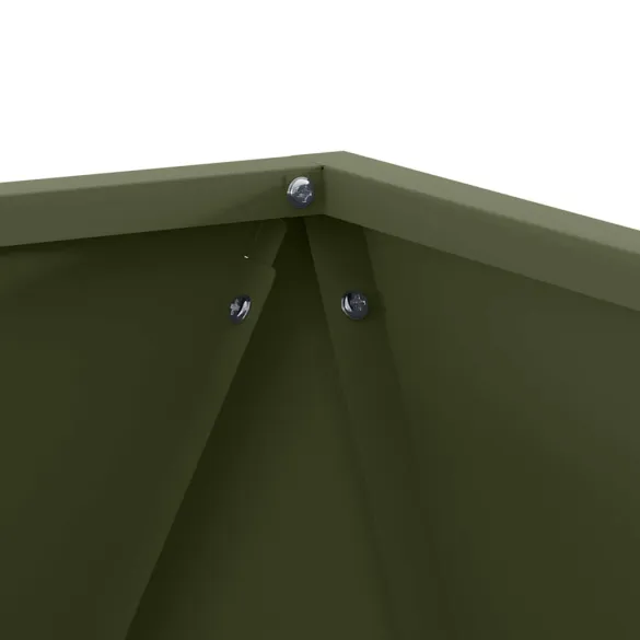 Jardinieră 2 bucăți Verde măsliniu 40 cm Oțel