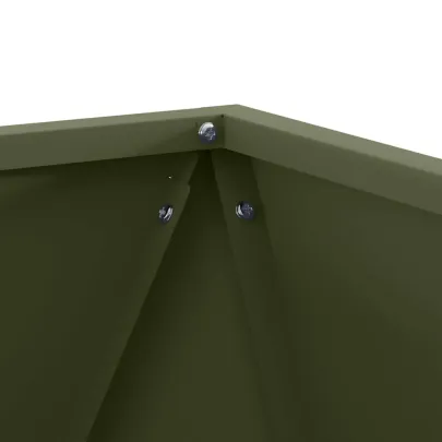 Jardinieră 2 bucăți Verde măsliniu 40 cm Oțel