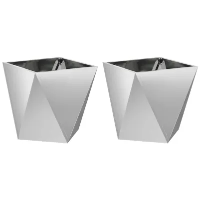 Jardinieră Oțel Galvanizat 40x40x40 cm - Set 2 Piese