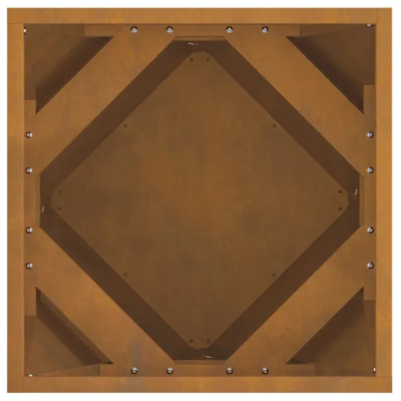 Jardinieră Ruginită 2 bucăți 40x40x40 cm | Oțel Rezistent