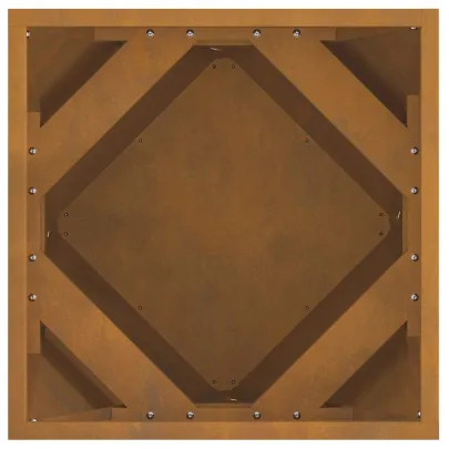 Jardinieră Ruginită 2 bucăți 40x40x40 cm | Oțel Rezistent