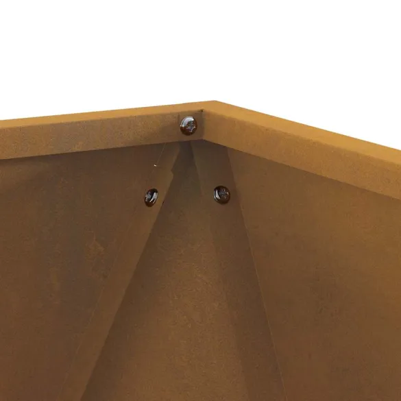 Jardinieră Ruginită 2 bucăți 40x40x40 cm | Oțel Rezistent