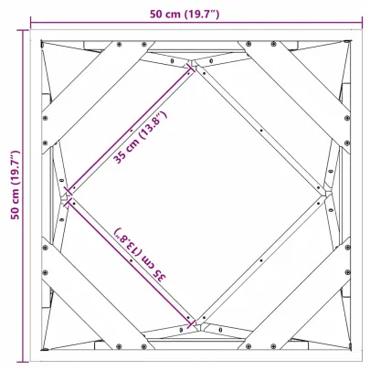 Jardinieră Antracit Oțel 50x50x50 cm - Livrare Gratuită