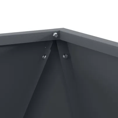 Jardinieră 2 Bucăți Antracit Oțel 50x50x50 cm - Livrare Gratuită