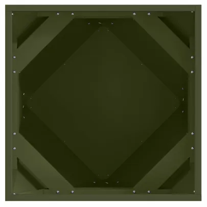 Jardinieră Verde măsliniu Oțel 50x50x50 cm - Grădină