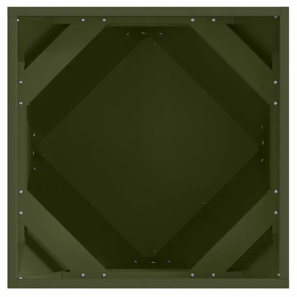 Jardinieră Oțel Verde 50x50x50 cm - 2 bucăți Set Grădină