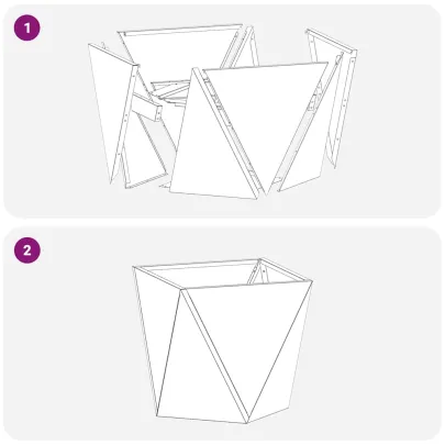 Jardinieră 2 pcs Oțel Inoxidabil 50x50x50 cm - Livrare Gratuită