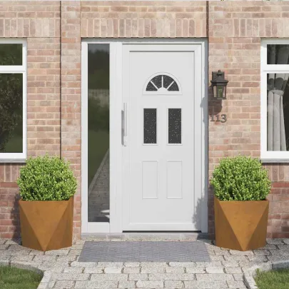 Jardinieră Ruginit Oțel 50x50x50 cm - 2 Bucăți