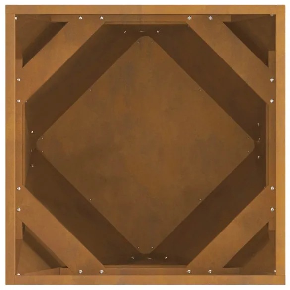Jardinieră Ruginit Oțel 50x50x50 cm - 2 Bucăți