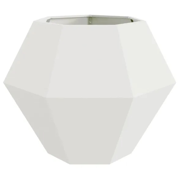 Jardinieră Albă 2 Bucăți Oțel | 100x100x80 cm | Livrare Gratuită