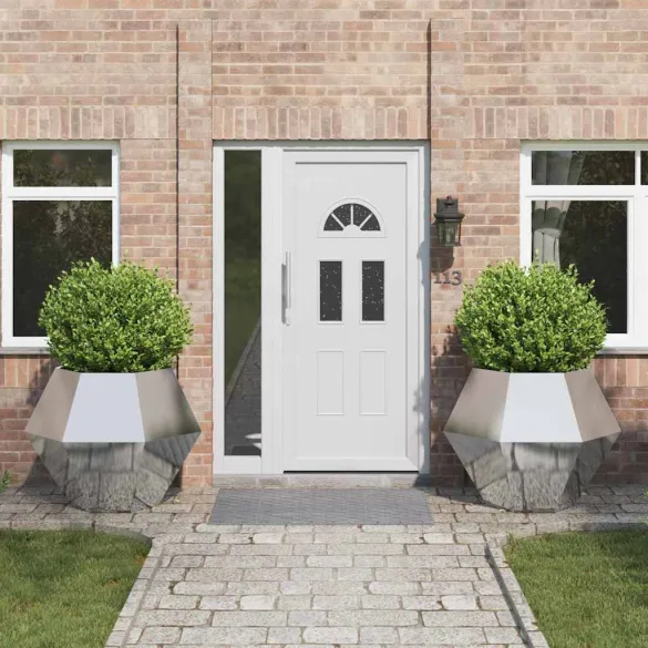 Jardinieră 2 Piese Oțel Galvanizat 100x100x80 cm - Livrare Gratuită