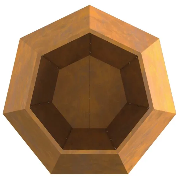 Jardinieră Ruginit Oțel 100x100x80 cm | Livrare Gratuită