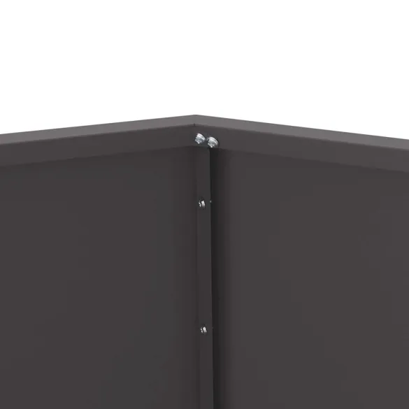 Jardinieră 2 piese Negru Oțel 75x75x60 cm | Livrare Gratuită