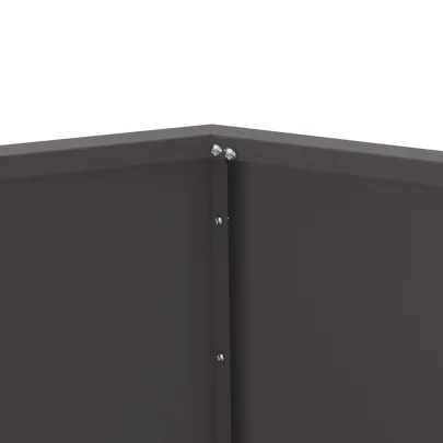 Jardinieră 2 piese Negru Oțel 75x75x60 cm | Livrare Gratuită