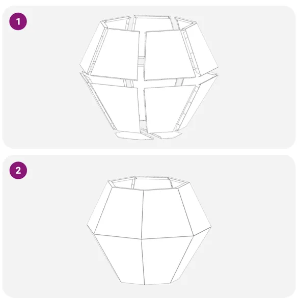 Jardinieră 2 piese Negru Oțel 75x75x60 cm | Livrare Gratuită
