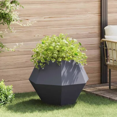 Jardinieră Antracit Oțel 75x75x60 cm - Livrare Gratuită