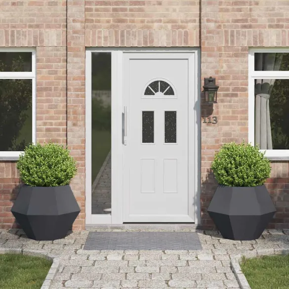 Jardinieră Antracit 2 Bucăți Oțel 75x75x60 cm