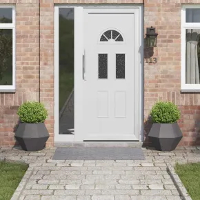 Jardinieră 2 pcs Negru Oțel 50x50x40 cm - Livrare Gratuită