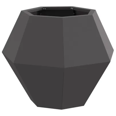 Jardinieră 2 pcs Negru Oțel 50x50x40 cm - Livrare Gratuită