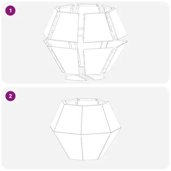 Jardinieră Oțel Antracit 50x50x40 cm - Set 2 piese