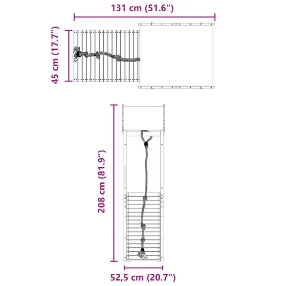 Set Joacă Exterior Lemn Douglas pentru Copii