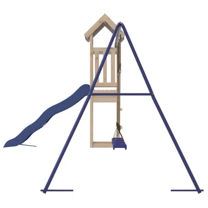 Set Joacă Exterior Lemn Pin cu Tobogan și Leagăn