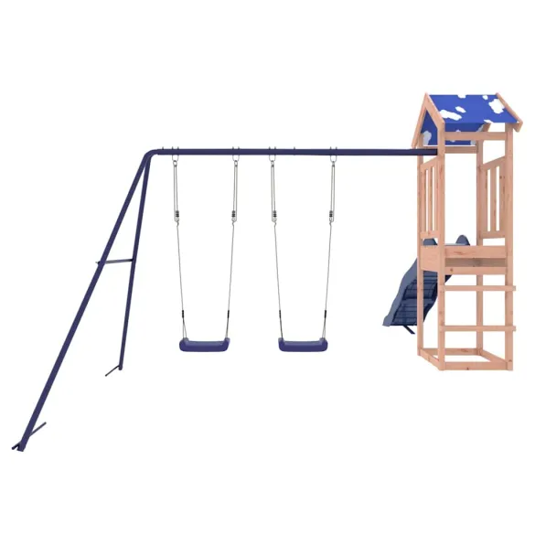Set Joacă Exterior Lemn Douglas cu Tobogan și Leagăn