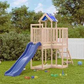 Set joacă exterior lemn masiv pin cu tobogan