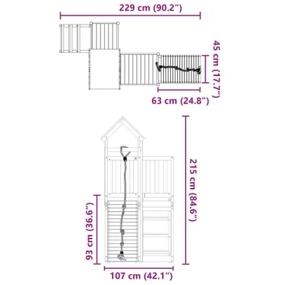 Set Joacă Exterior Lemn Douglas | Livrare Gratuită