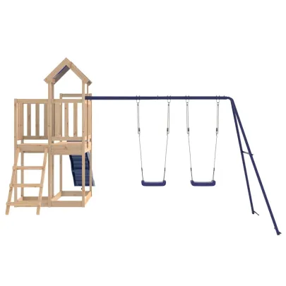 Set Joacă Exterior Lemn Masiv Pin cu Tobogan