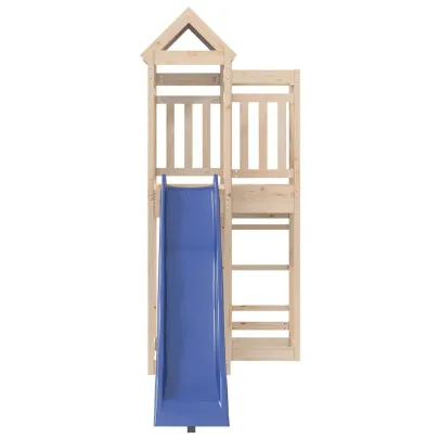 Set Joacă Exterior Lemn Pin cu Tobogan | Livrare Gratuită