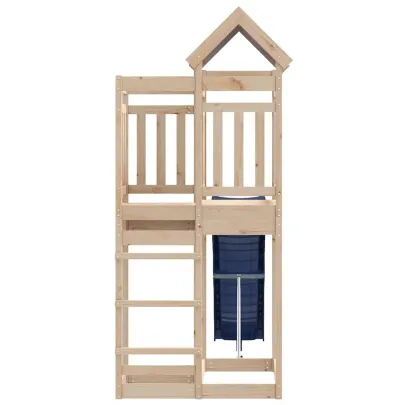 Set Joacă Exterior Lemn Pin cu Tobogan | Livrare Gratuită