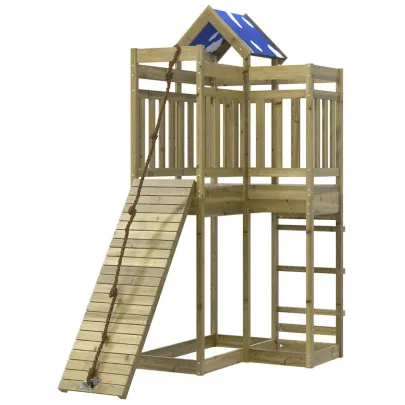 Set Joacă Exterior Lemn Pin - Turn cu Cățărare Copii