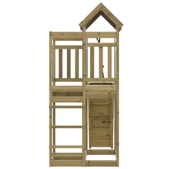 Set Joacă Exterior Lemn Pin - Turn cu Cățărare Copii