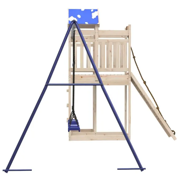 Set joacă exterior lemn pin | Balansoar dublu + Turn