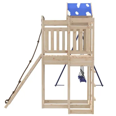 Set joacă exterior lemn pin | Balansoar dublu + Turn