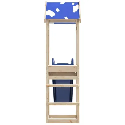 Set joacă exterior lemn masiv de pin cu tobogan