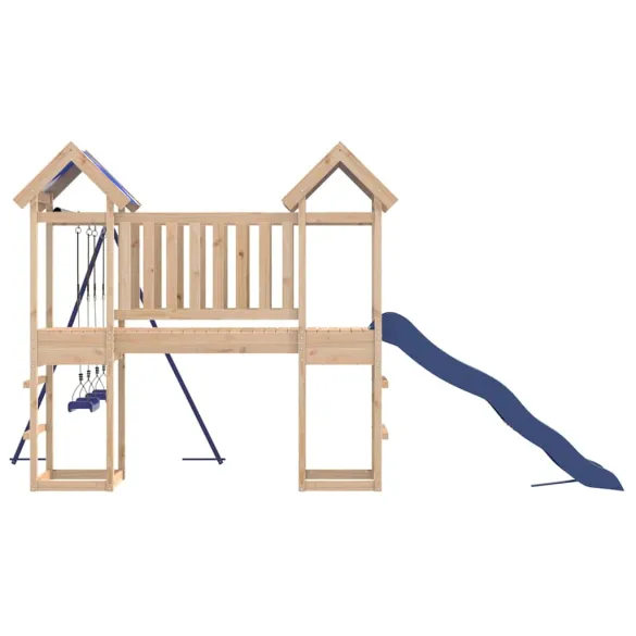Set Joacă Exterior Lemn Pin | Turn, Tobogan, Leagăn