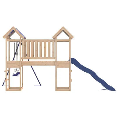 Set Joacă Exterior Lemn Pin | Turn, Tobogan, Leagăn