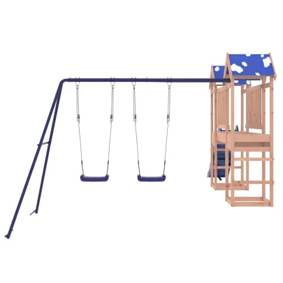Set Joacă Exterior Lemn Douglas | Tobogan Leagăn Pod