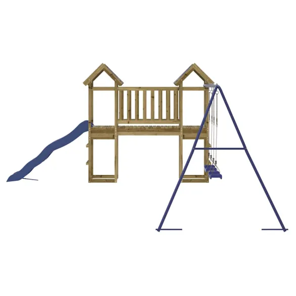 Set Joacă Exterior Lemn Pin - Tobogan Leagăn