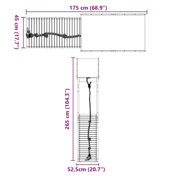 Set Joacă Exterior Lemn Douglas | Platformă Cățărare