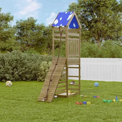 Set Joacă Exterior Lemn Pin | Turn cu Perete Cățărare