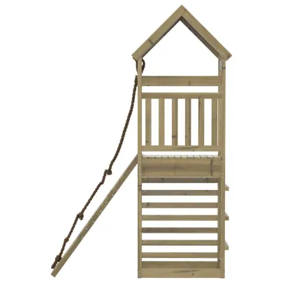 Set Joacă Exterior Lemn Pin | Turn cu Perete Cățărare