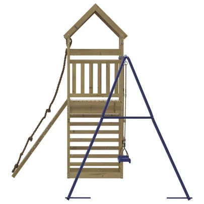 Set Joacă Exterior Lemn Pin - Turn Leagăn Cățărare