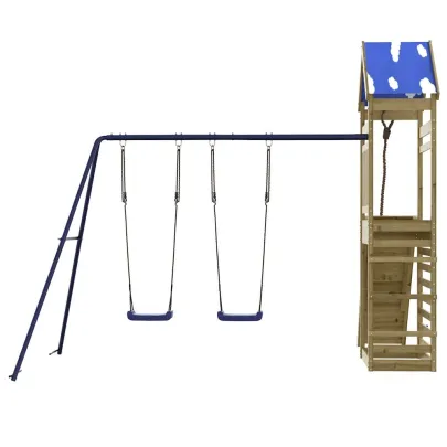 Set Joacă Exterior Lemn Pin | Turn cu Leagăn Dublu